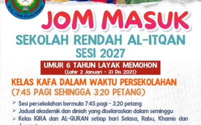 Jom sertai Sekolah Rendah Al-Itqan bagi sesi persekolahan 2027! Pendaftaran dibuka mulai sekarang.