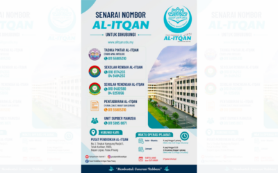 Nombor telefon perhubungan Pusat Pendidikan Al-Itqan