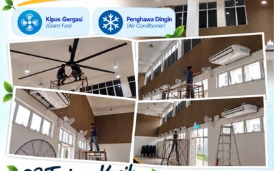 Hebahan tentang kejayaan pemasangan kipas gergasi dan penghawa dingin serta pembelian dan penerimaan smart board!