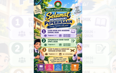 Selamat Menduduki Peperiksaan kepada para pelajar Sekolah Menengah Al-Itqan!